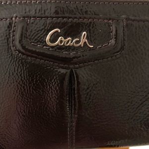 Authentic Coach wallet with wrist strap
